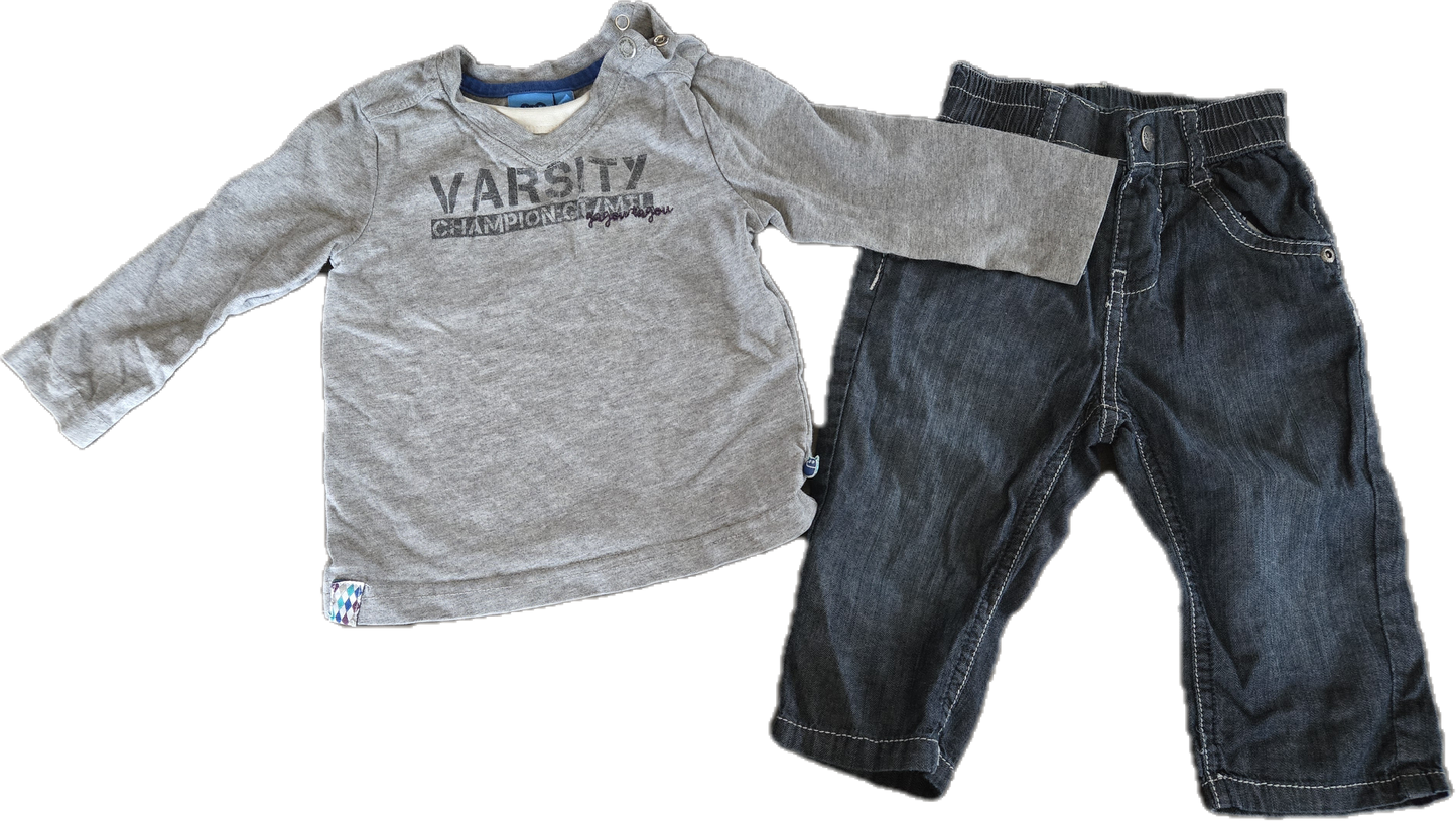 G - Ensemble gris - 9 mois