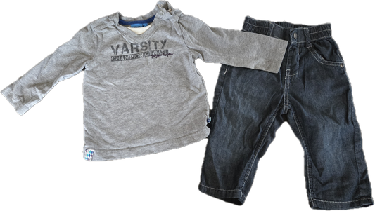 G - Ensemble gris - 9 mois