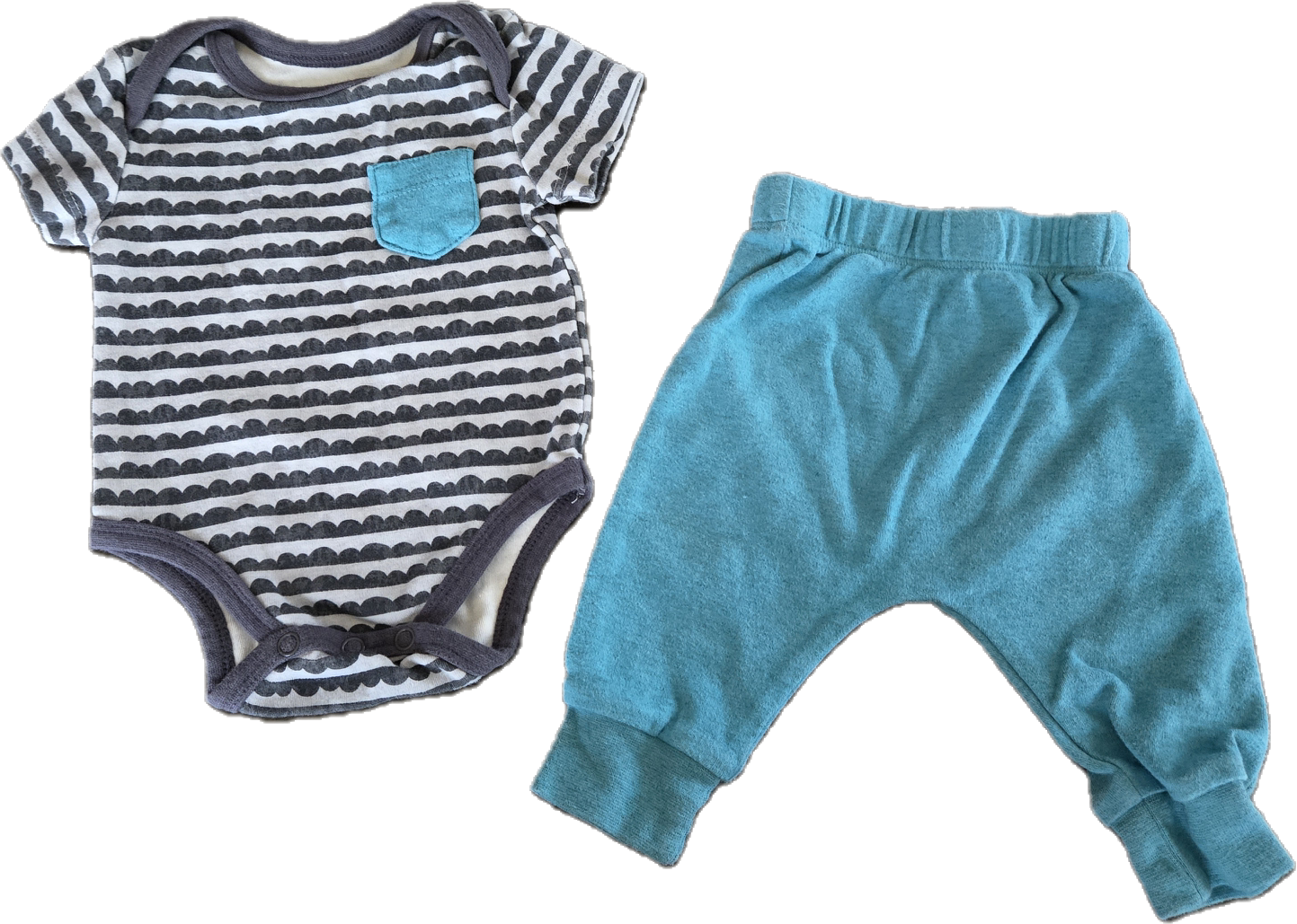 G - Ensemble bleu - 3 mois