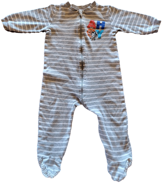 G/ F - Pyjama rayé gris - 12/18 mois