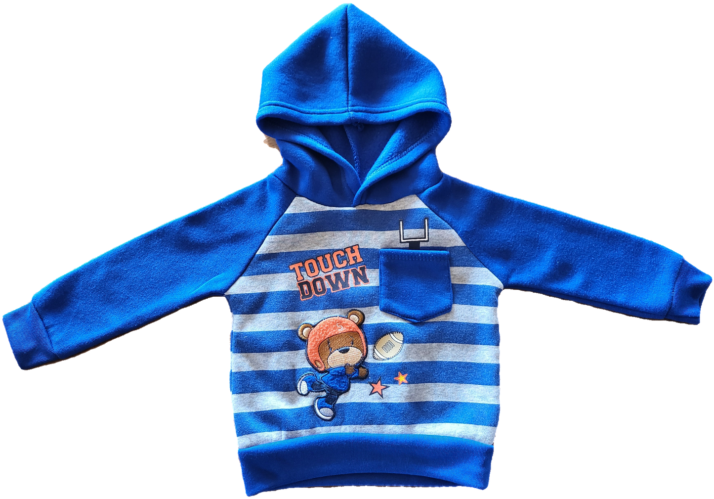 G - Coton football bleu - 12 mois