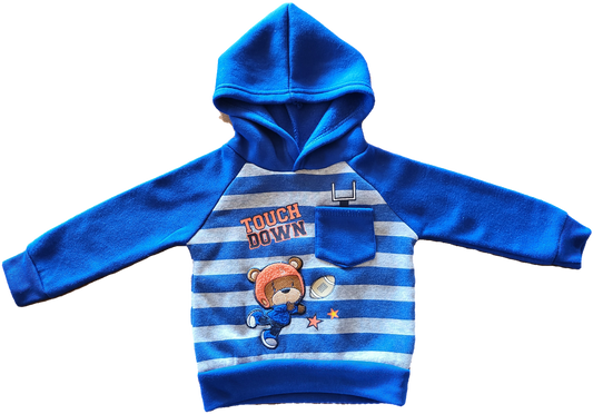 G - Coton football bleu - 12 mois