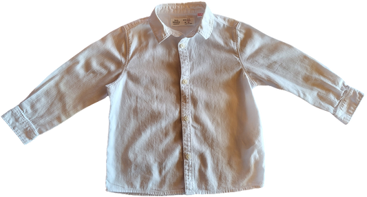 G - Chemise blanche - 2/3 ans