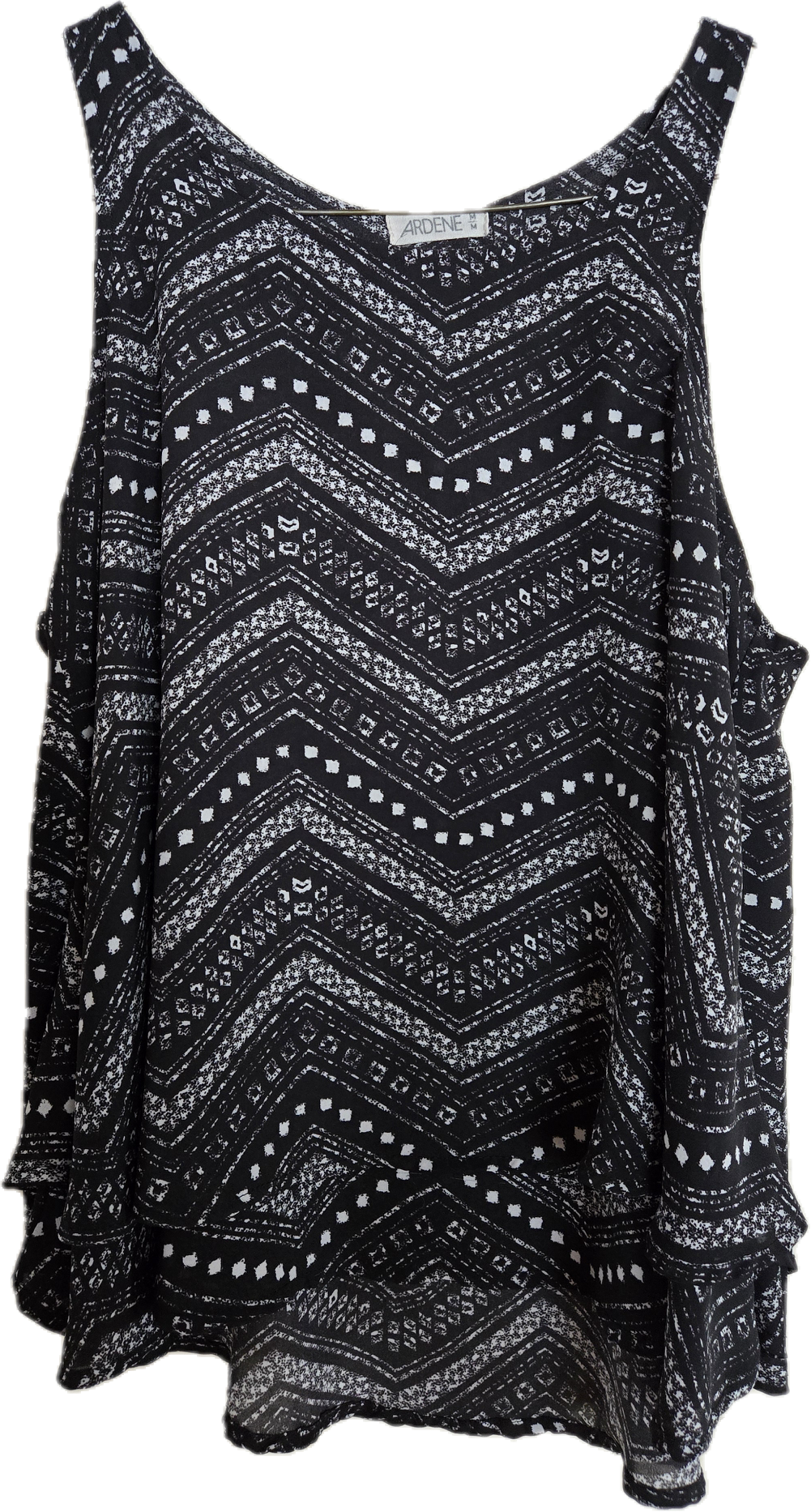 D - Camisole noire et blanche - Médium