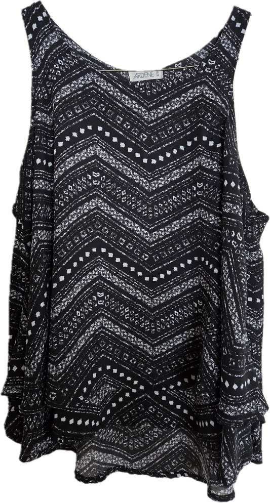 D - Camisole noire et blanche - Médium