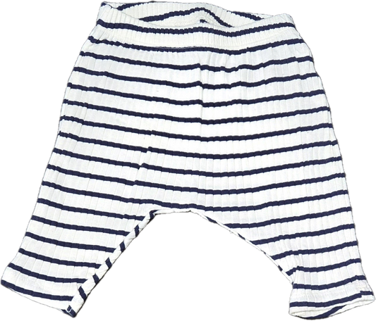 G / F - Pantalon rayé bleu marine - 3/6 mois - Neuf