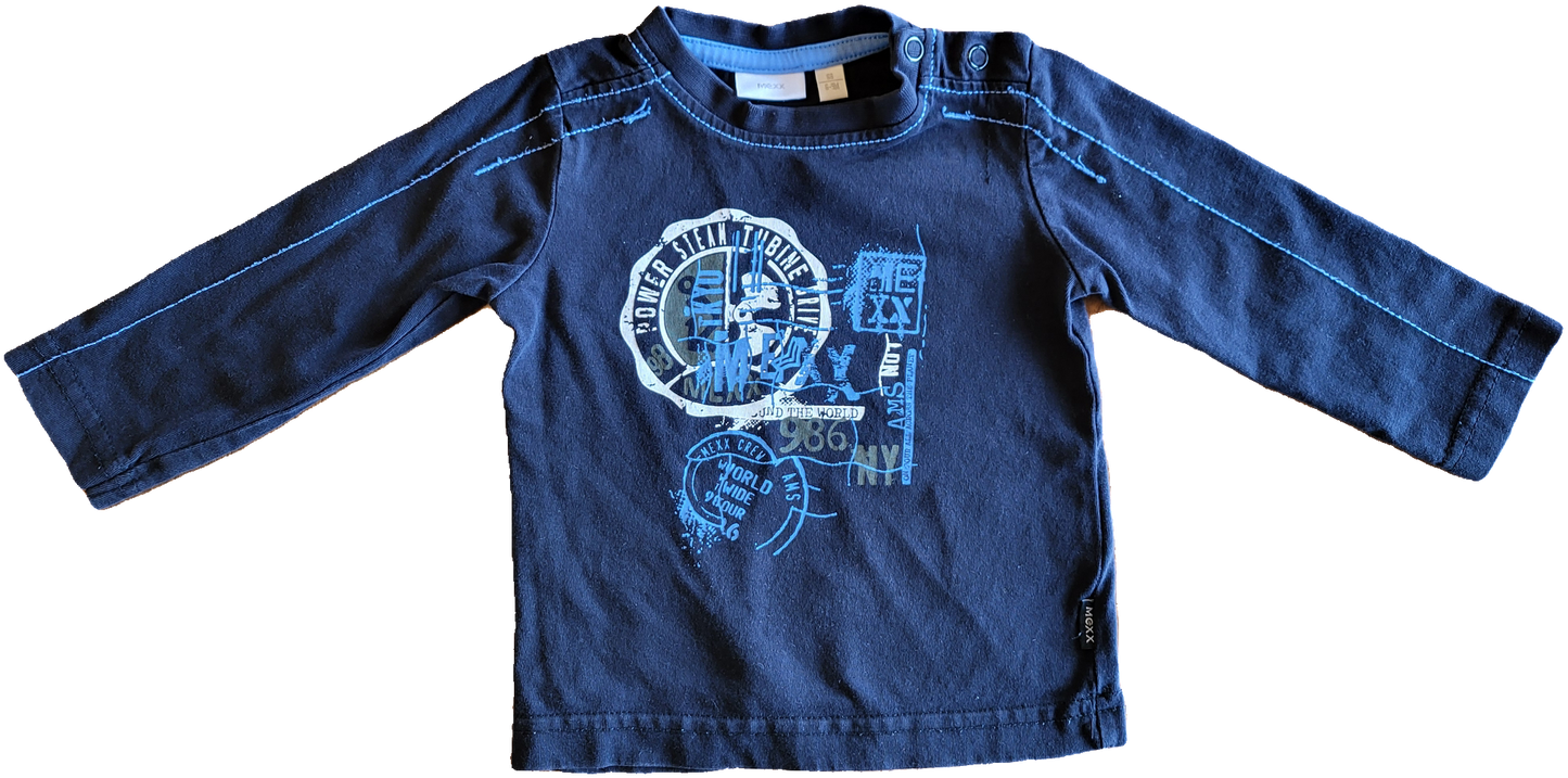 G - Chandail bleu marine - 6/9 mois