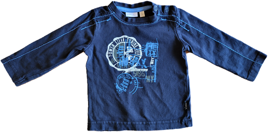 G - Chandail bleu marine - 6/9 mois