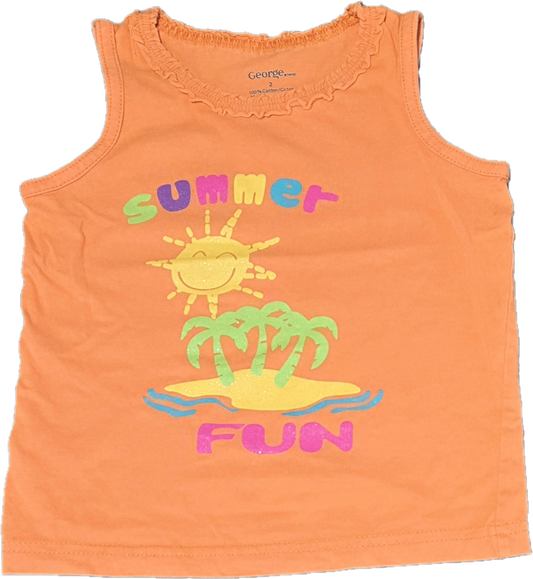 F - Camisole orange soleil - 2 ans