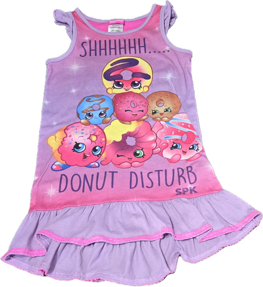 F - Robe de chambre mauve beignes - 4/5 ans