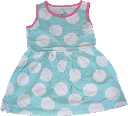 F - Robe turquoise - 2 ans