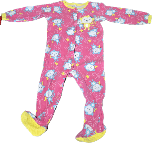 F - Pyjama rose singes - 24 mois