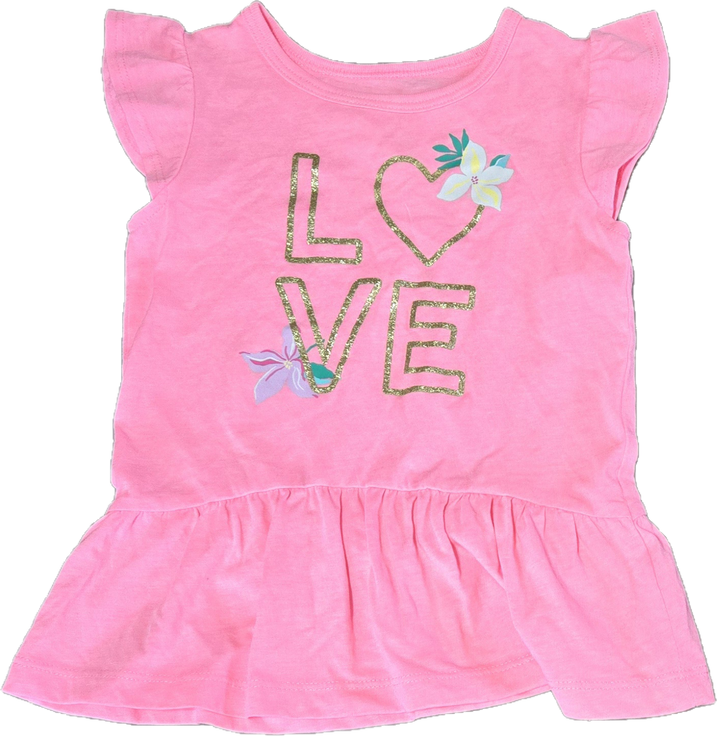 F - Chandail rose Love - 3 ans