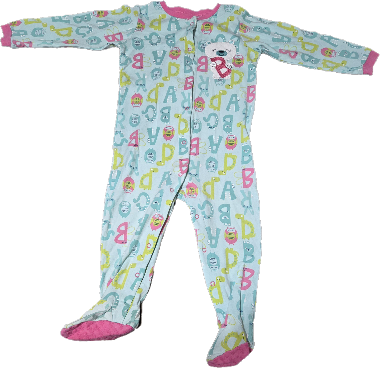 F - Pyjama turquoise alphabet Pekkle - 24 mois