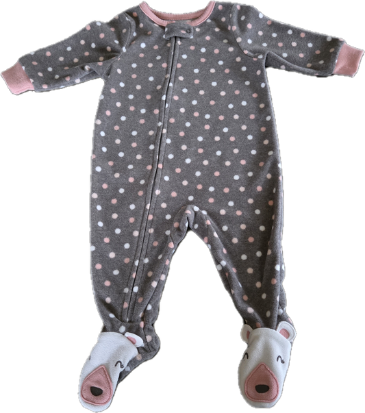 F - Pyjama gris ours polaire - 6 mois - Neuf