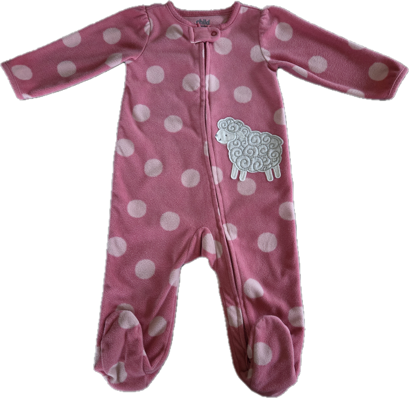 F - Pyjama rose mouton - 6/9 mois