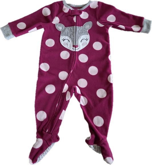 F - Pyjama rose foncé chevreuil - 9 mois - Neuf