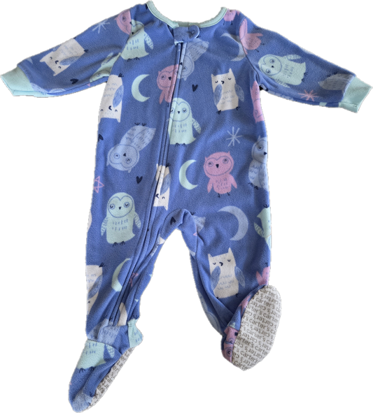 F - Pyjama bleu hiboux - 9 mois - Neuf