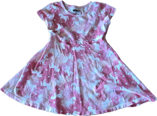 F - Robe licorne rose - 2/3 ans