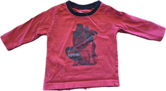 G - Chandail rouge chien - 3/6 mois