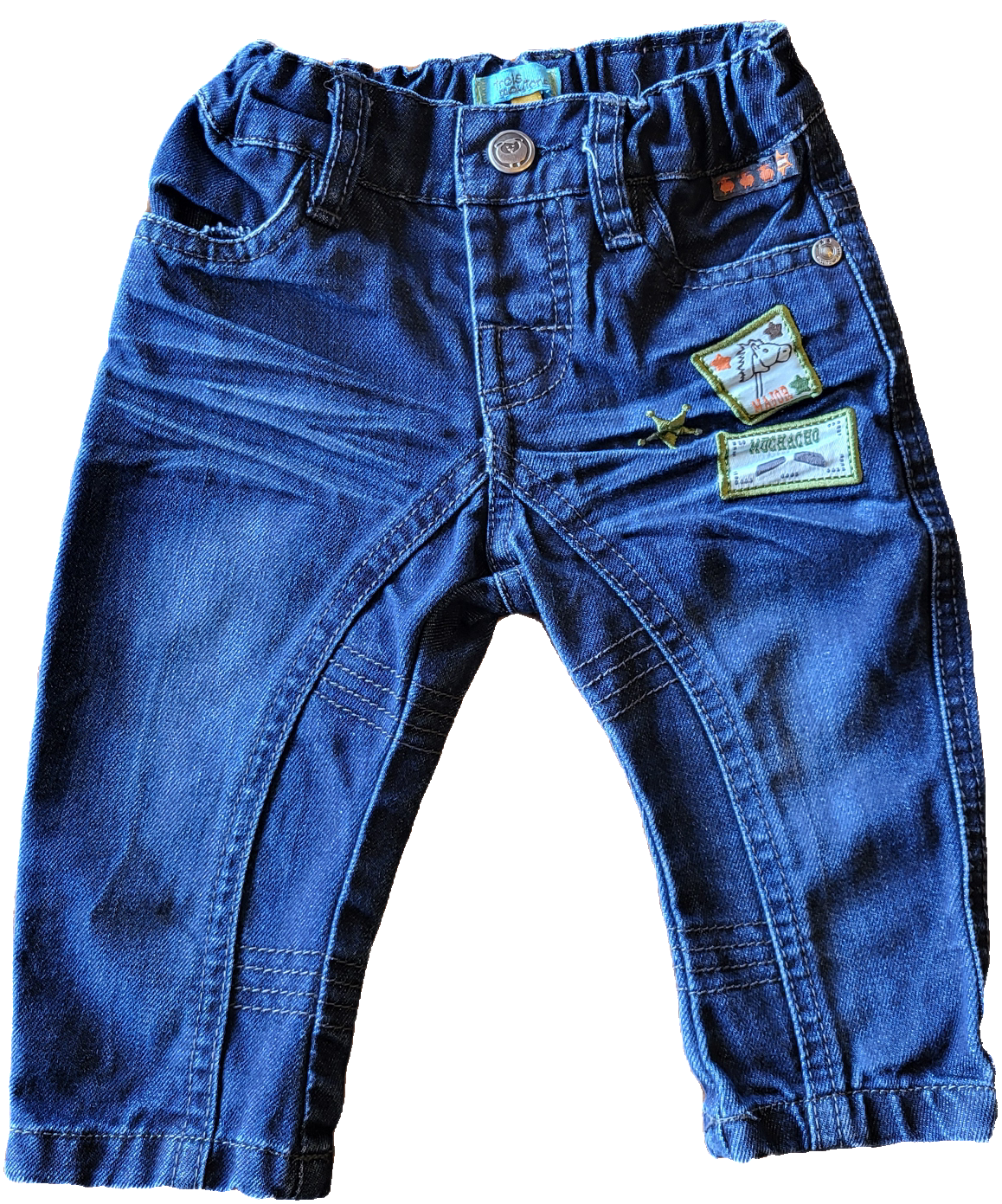 G - Pantalon jeans ajustable élastique - 6 mois
