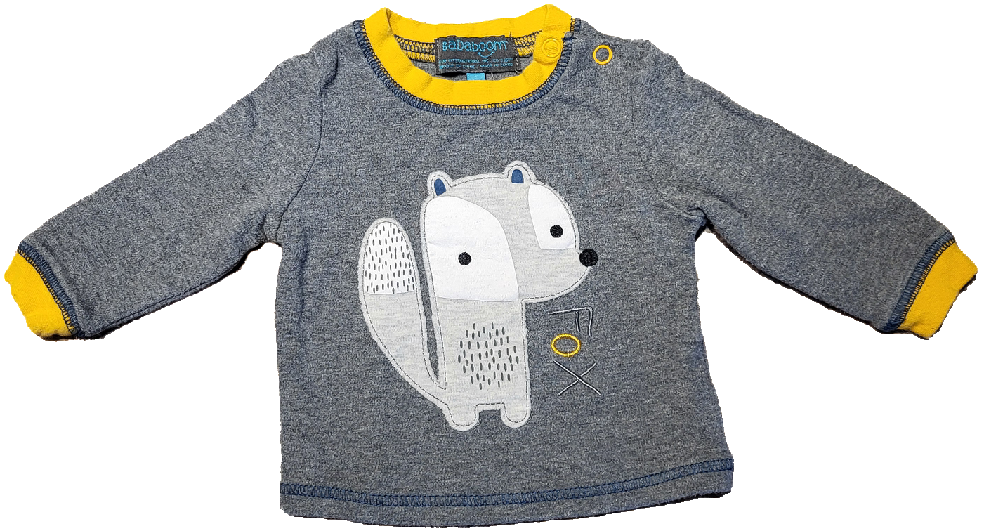 G - Chandail loup gris - 6 mois