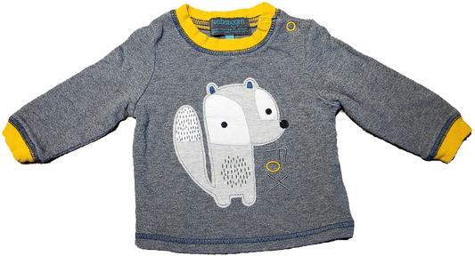 G - Chandail loup gris - 6 mois