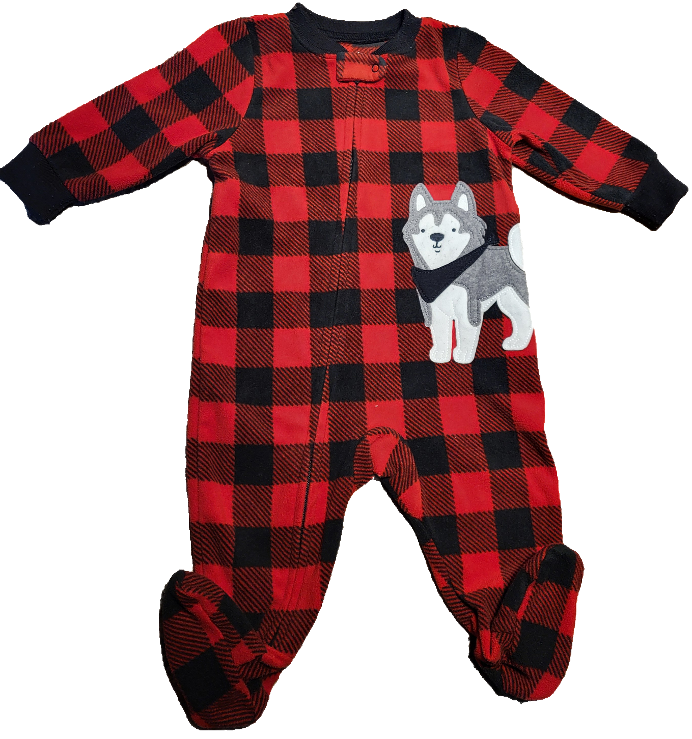 G/F - Pyjama loup carreauté - 6 mois - Neuf