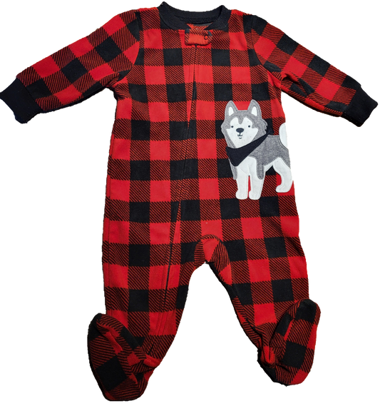 G/F - Pyjama loup carreauté - 6 mois - Neuf