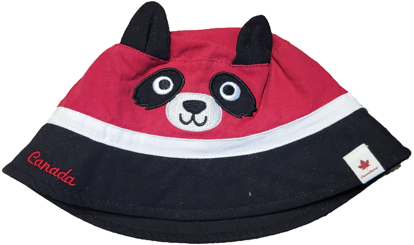 G - Chapeau noir et rouge - 6/12 mois