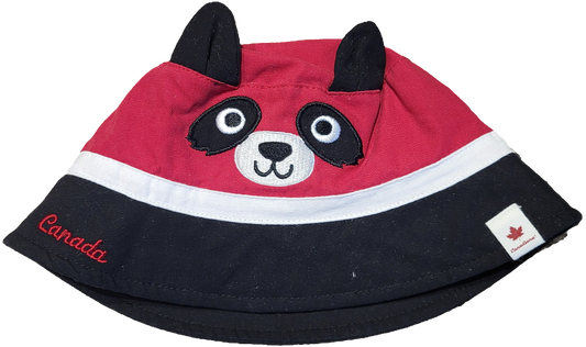 G - Chapeau noir et rouge - 6/12 mois