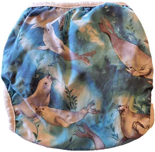 G / F - Couche lavable piscine animaux marins - Médium