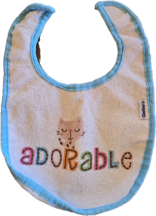 Bavoir chat adorable