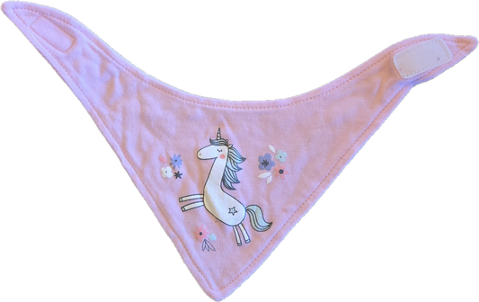 Bavoir licorne rose - Neuf