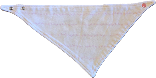 Bavoir rayé rose pâle