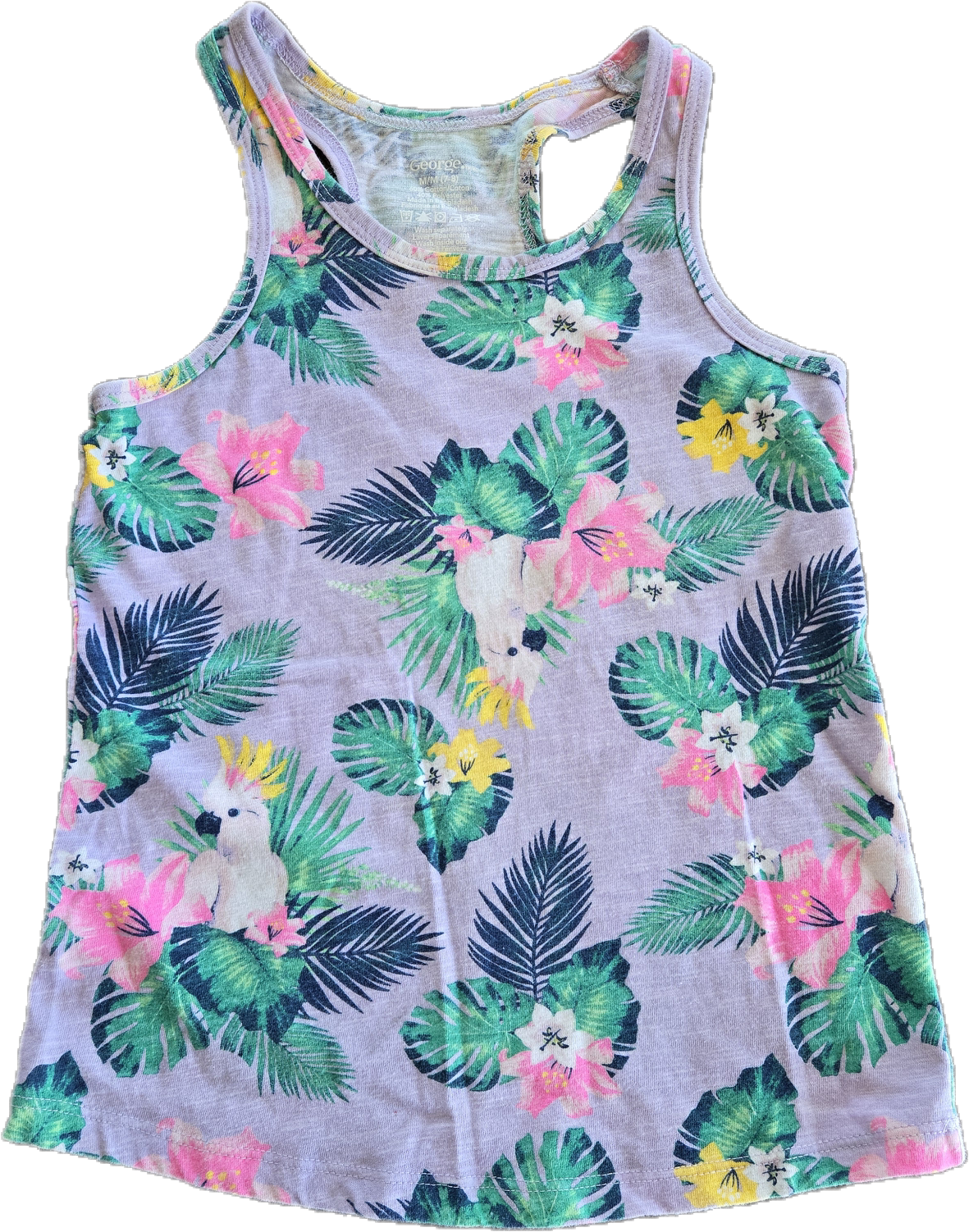 F - Camisole mauve - 7/8 ans