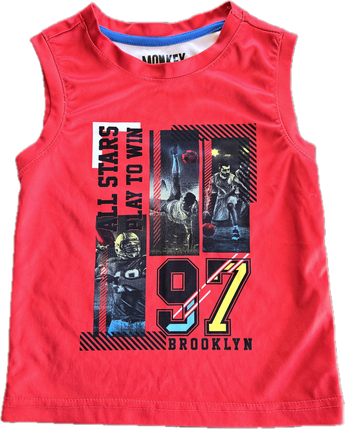 G - Camisole rouge tissu sport - 2/3 ans