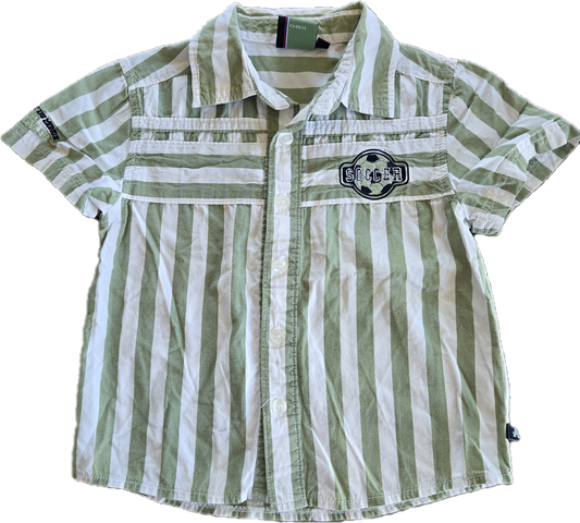 G - Chemise rayée vert pâle - 2 ans
