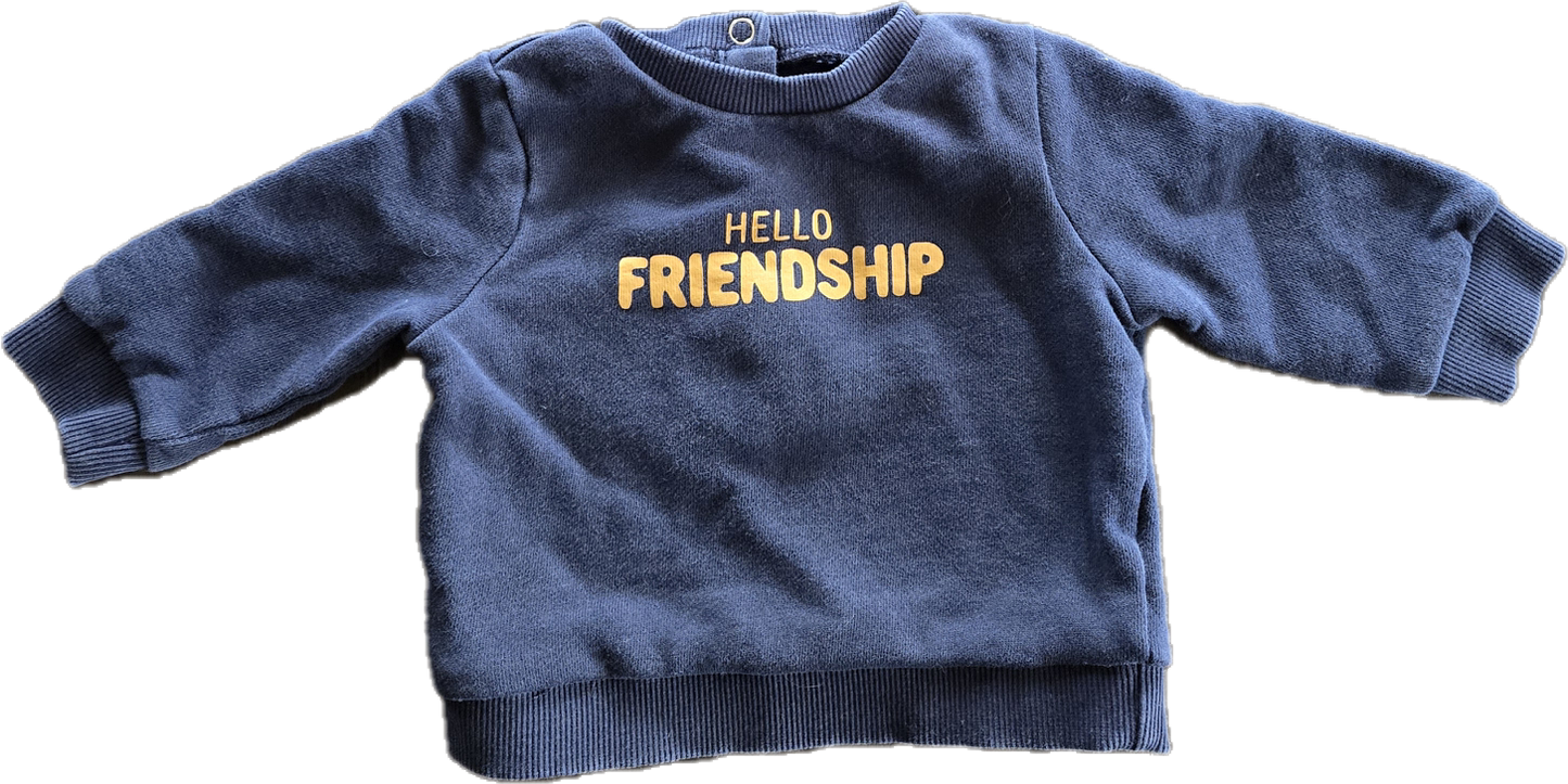 G - Chandail coton bleu marine  - 6 mois