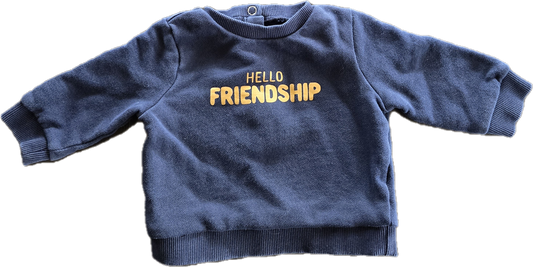 G - Chandail coton bleu marine  - 6 mois