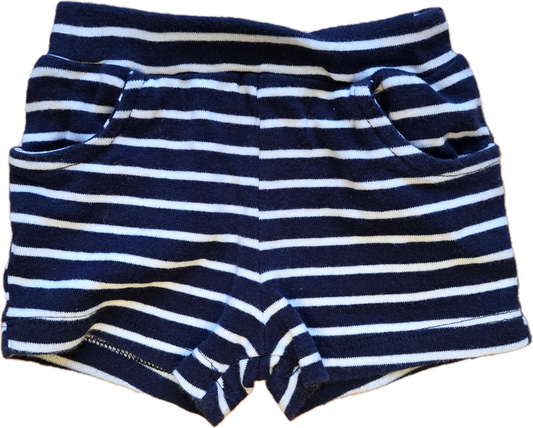 G - Short rayé bleu marine - 3 mois - Neuf