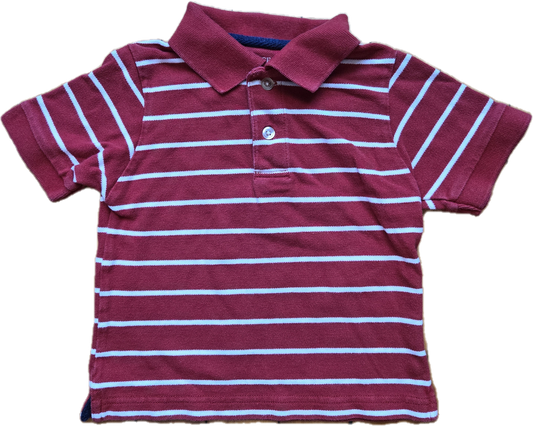 G - T-shirt rayé rouge et blanc - 18 mois