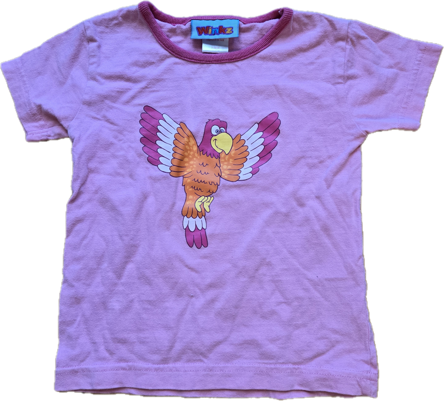 F - Chandail rose perroquet - 3 ans