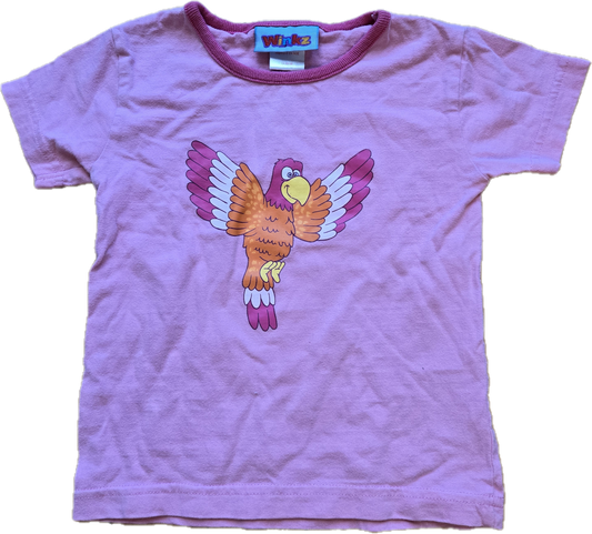 F - Chandail rose perroquet - 3 ans