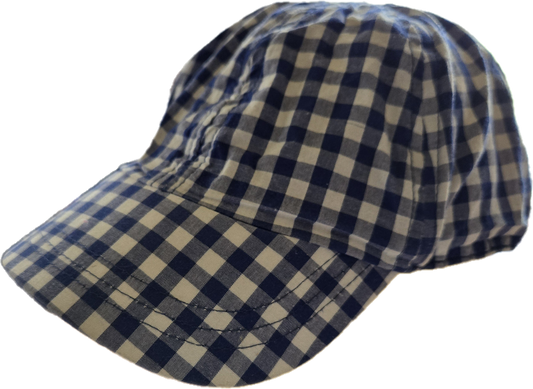 G - Casquette bleu et blanc ajustable avec velcro - 0/12 mois