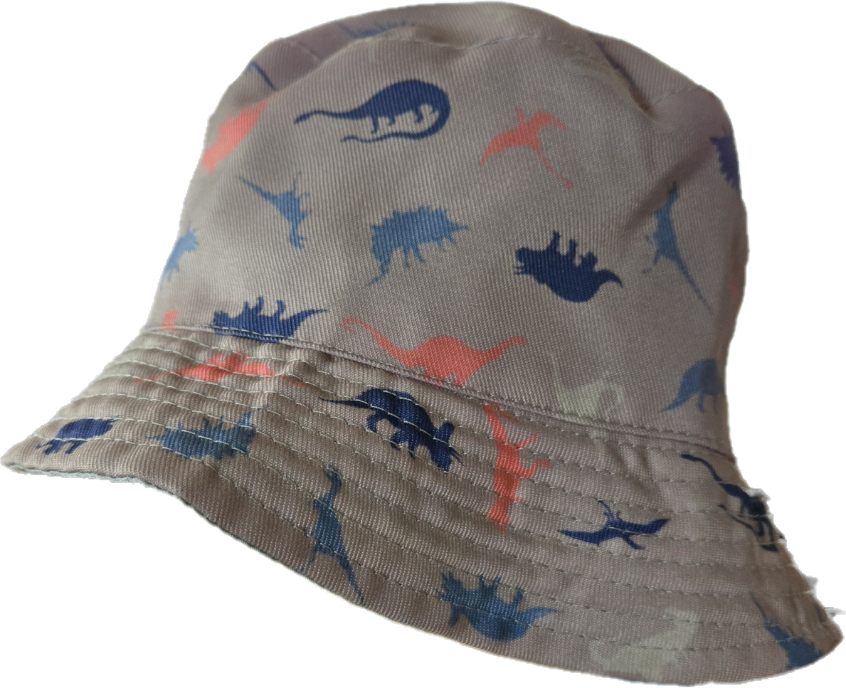 G - Chapeau beige dino avec cordons - 6/12 mois