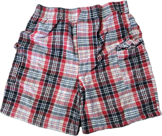 G - Short carreauté rouge - 4 ans