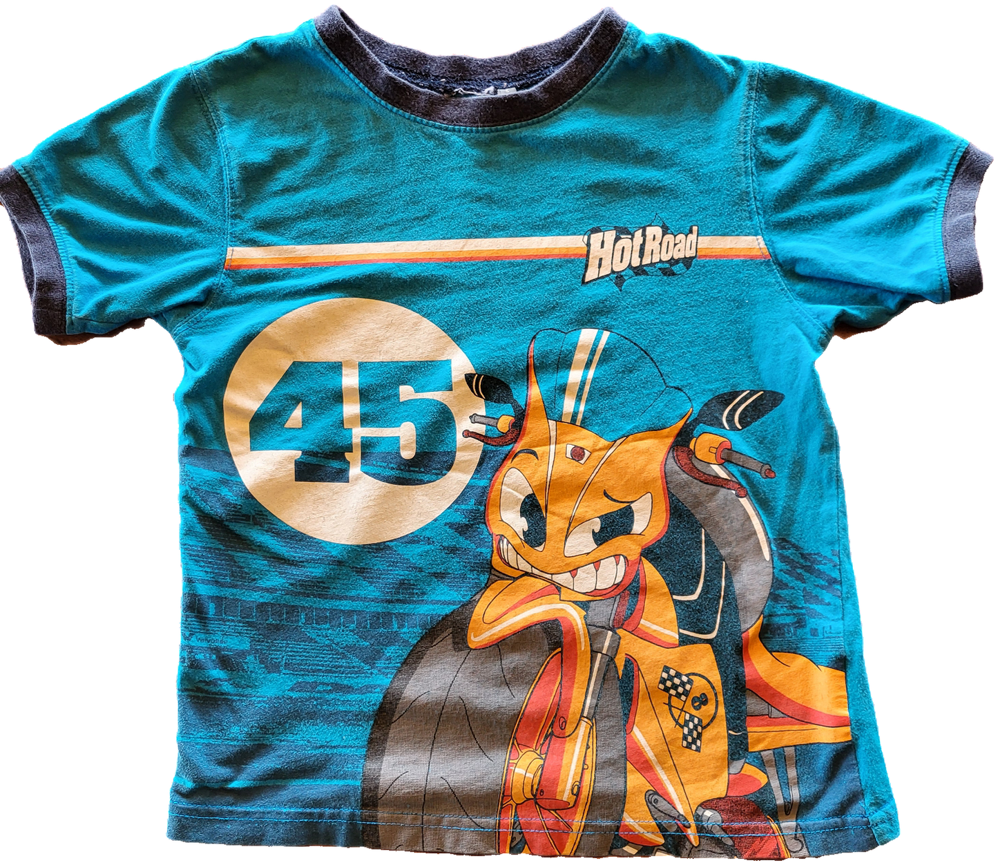 G - T-Shirt moto bleu - 5 ans