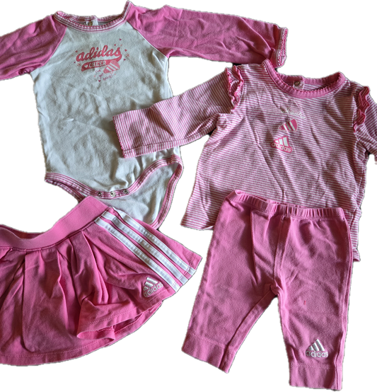 F - Ensemble Adidas rose - 6 mois