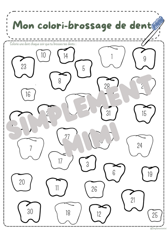 Colori-brossage de dent - Gratuit